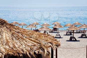 Ionian sea beach in summer day, Sicily