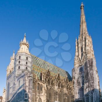 view on St Stephan Cathedral, Vienna, Austria