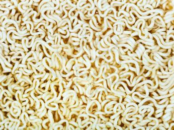 background from dried instant ramen close up
