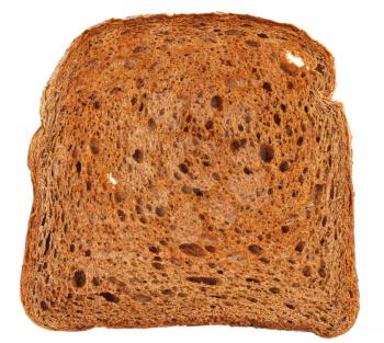 rye bread toast isolated on white background