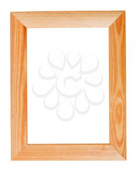 wide simple wood picture frame isolated on white background
