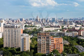 Panorama of Moscow city in summer day