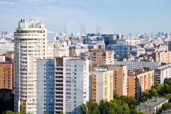 view of residential area in Moscow city