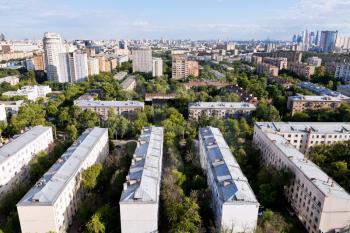 panorama of Moscow in summer afternoon