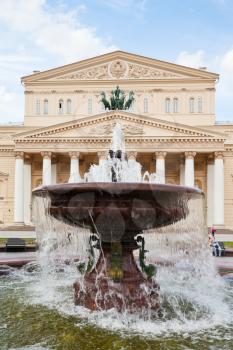 Theater Fountain and Bolshoi Theatre of Moscow