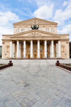 front view of Bolshoi Theatre of Moscow