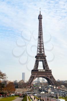 Eiffel Tower in Paris in early spring day