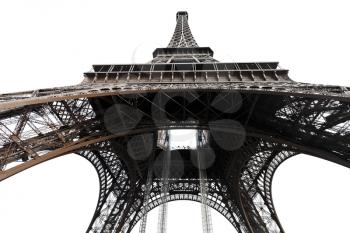 bottom view of Eiffel tower in Paris