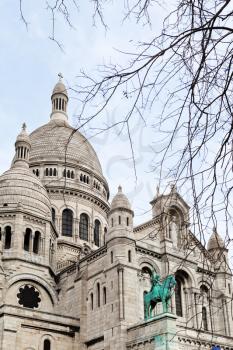 walls of Basilica Sacre Coeur in Paris, France