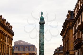 Vendome Column on Vendome square in Paris