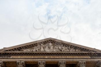 decor of pediment of Pantheon, Paris