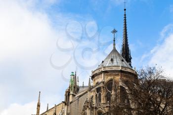 view of Notre Dame de Paris from Square Jean XXIII