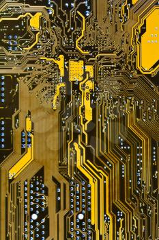 integrated circuit board background close up