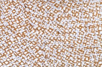 fibers of natural straw hat close up