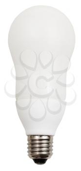 energy-saving compact fluorescent lamp on white background