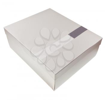 one carton box isolated on white background