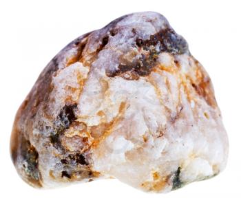 motley marble cobble stone isolated on white background