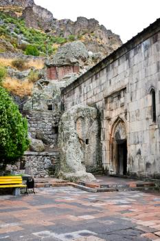 church in medieval geghard monastery in Armenia