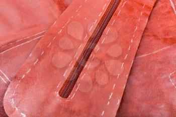 leather clothing - details of brown leather pattern