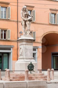 monument of Luigi Galvani - italian Italian physician, physicist and philosopher in Bologna, Italy