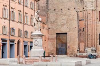 view of piazza Galvani in Bologna, italy