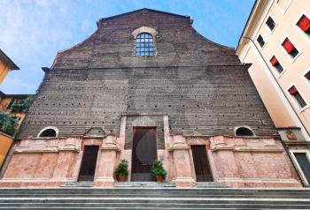 door and facade of Aula Magna - Ex Chiesa di Santa Lucia, Bologna, Italy