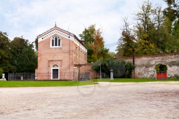 view of parco dell Arena and Scrovegni Chapel in Padua, Italy in autumn day
