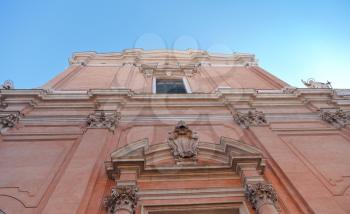 facade of Saint Peter Cathedral in Bologna, Italy