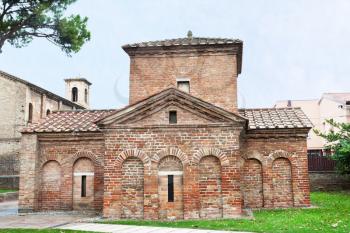 antique galla placidia mausoleum in Ravenna, Italy