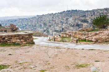 view on Amman city from citadel hill, Jordan