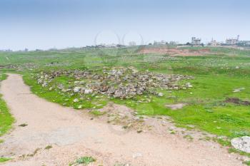 excavation of ancient city Gerasa Jerash , Jordan