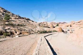 Bab as-Siq - way to town Petra in Jordan 