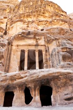 antique Nabatean Temple in Little Petra, Jordan