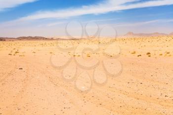 desert landscape  of Wadi Rum, Jordan