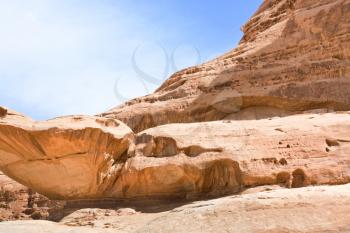 sanstone rocks in Wadi Rum desert, Jordan