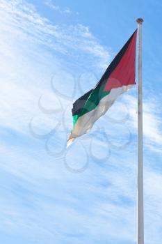 Aqaba Flagpole -  the flag of the Arab Revolt in Aqaba, Jordan