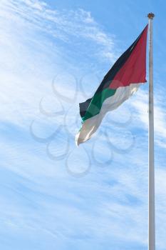 Aqaba Flagpole -  the flag of the Arab Revolt in Aqaba, Jordan
