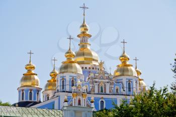 cupola of St. Michael's Golden-Domed Cathedral in Kiev, Ukraine