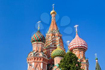 domes of Saint Basil's Cathedral in Moscow, Russia