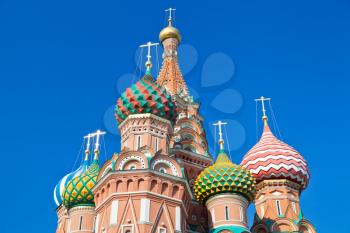 domes of Saint Basil's Cathedral in Moscow, Russia