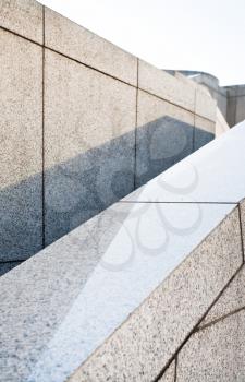 zigzags of outdoor granite stairways 