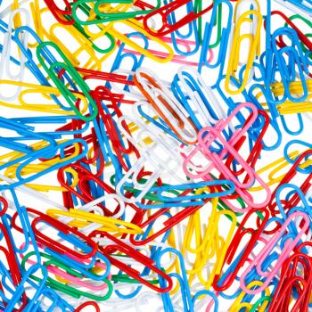 background from many color paper clips