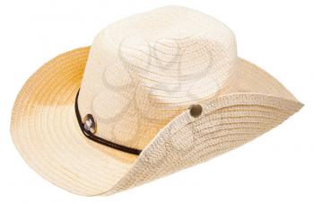straw cowboy hat isolated on white background