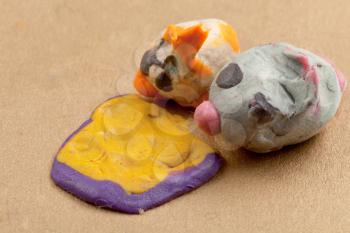 two plasticine mouses