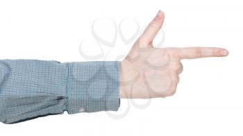 finger gun - hand gesture isolated on white background