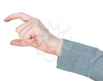 medium size - hand gesture isolated on white background