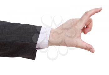 showing of large size - hand gesture isolated on white background