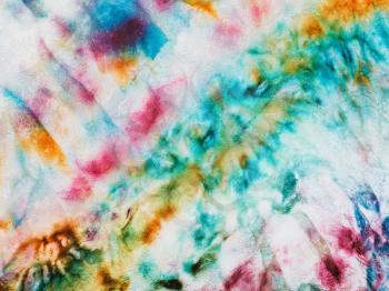 batik - abstract varicolored pattern on silk fabric