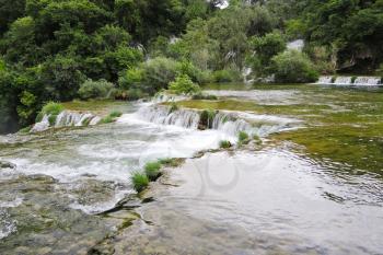 rapidss of waterfall in Kornati region, Dalmatia, Croatia