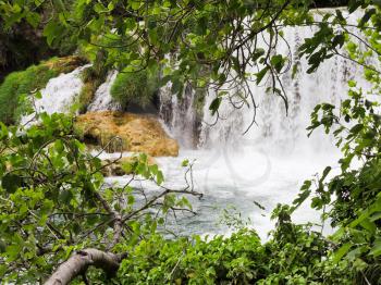 scenic view of waterfall in Kornati park, Dalmatia, Croatia